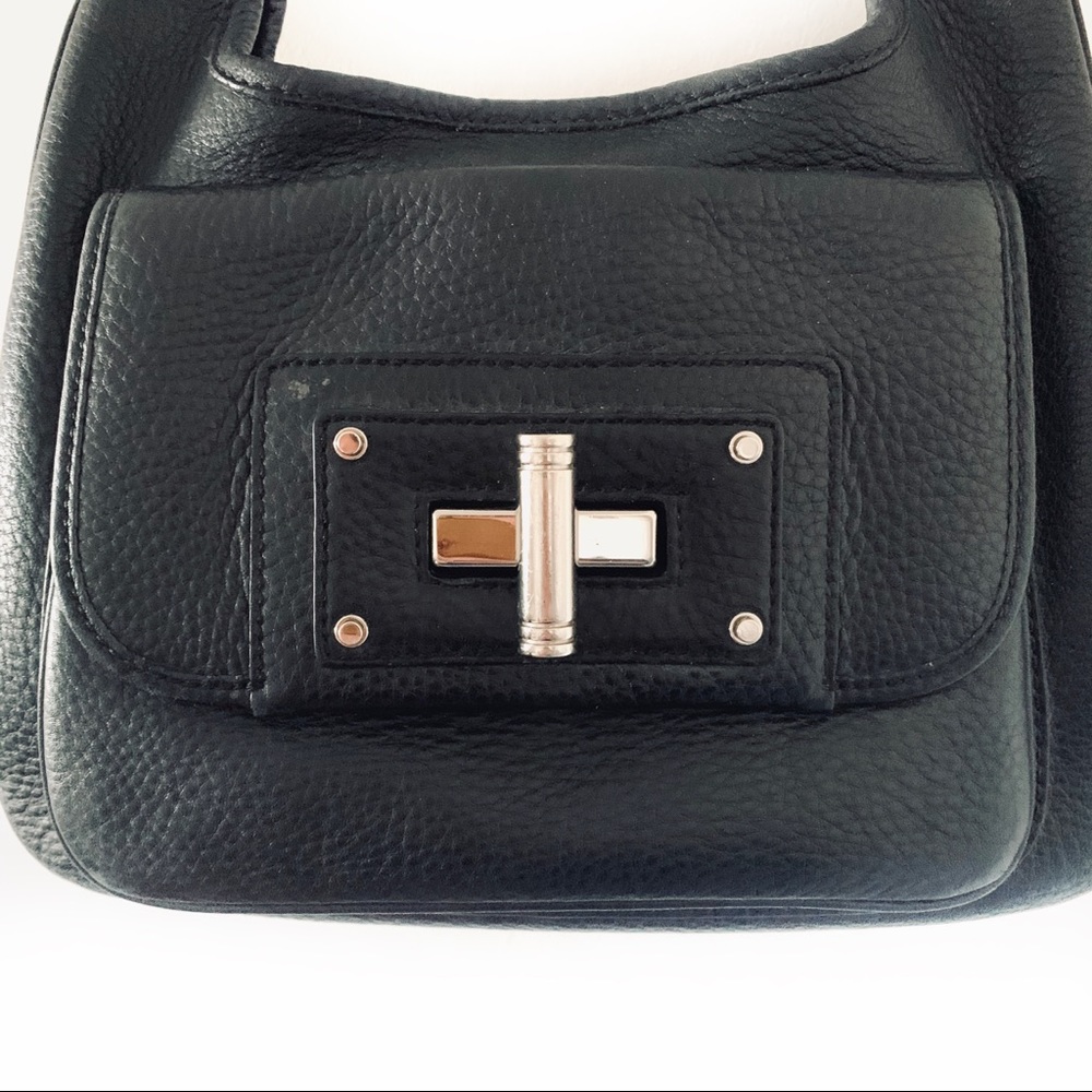 Banana Republic Black Leather Shoulder Bag/Purse - Picture 2 of 12